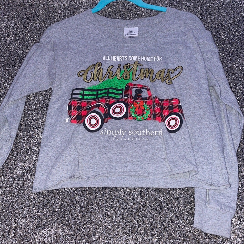 Long sleeve Christmas crop top!!